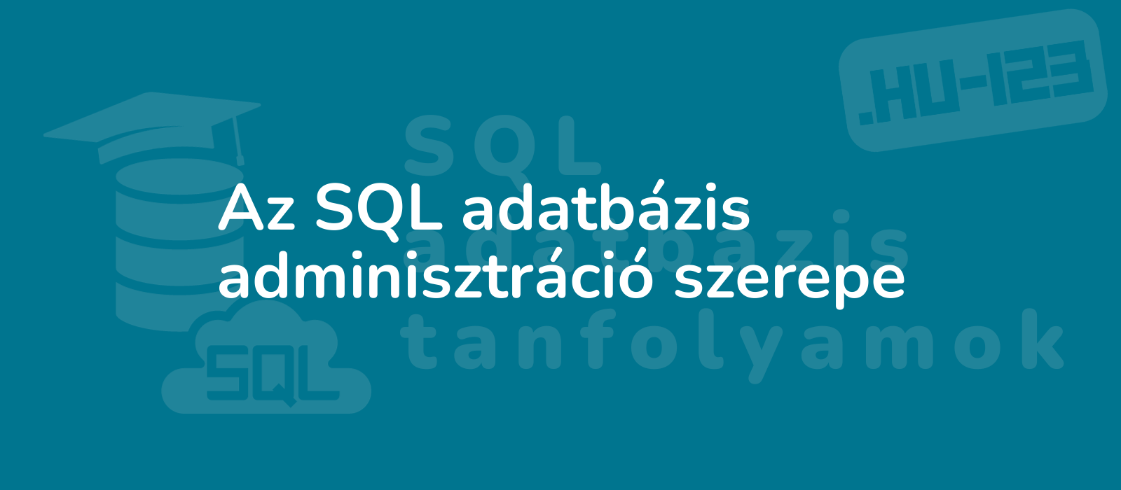 the representative image for the title az sql adatbazis adminisztracio szerepe is professional admin managing sql database with a backdrop of technical elements portraying expertise and competency