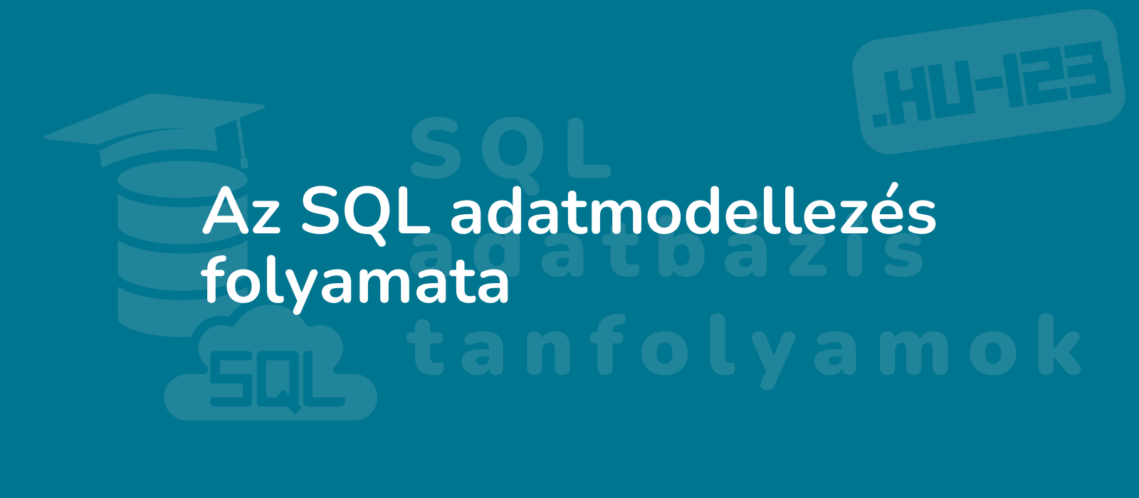 the representative image for the title az sql adatmodellezes folyamata could be described as illustration depicting the process of sql data modeling with vibrant colors and intricate details 8k resolution