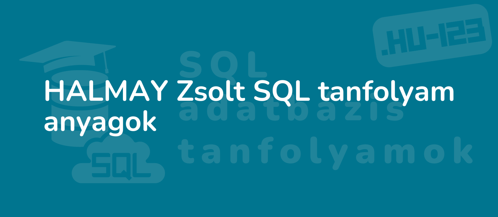 professional instructor presenting comprehensive sql course materials with halmay zsolt branding in a sleek and modern design